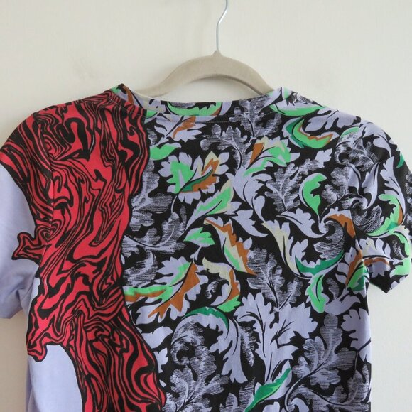 BALENCIAGA FW 2012 - 2013 Abstract Pop Art Cotton Tee T Shirt Lilac - Size XS - Picture 10 of 15